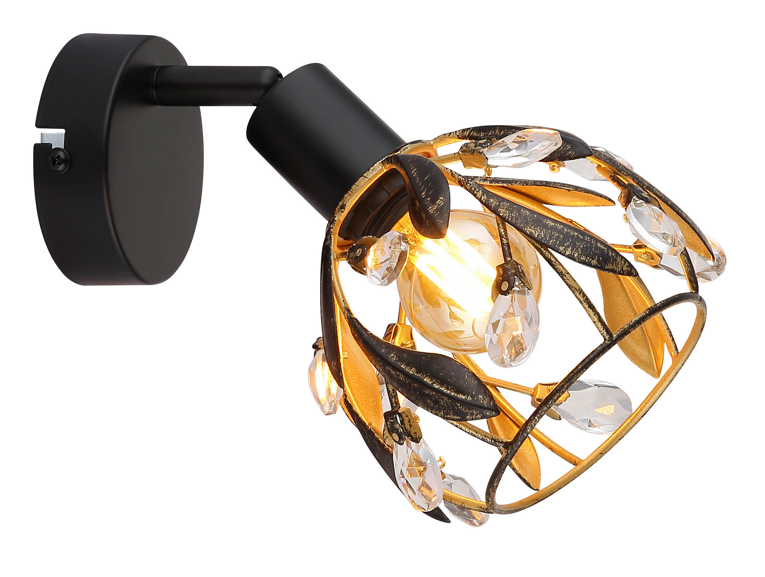 SPOTLIGHT MIKA 12/16 cm   - klar/svart, Basics, metall/plast (12/16cm) - Globo