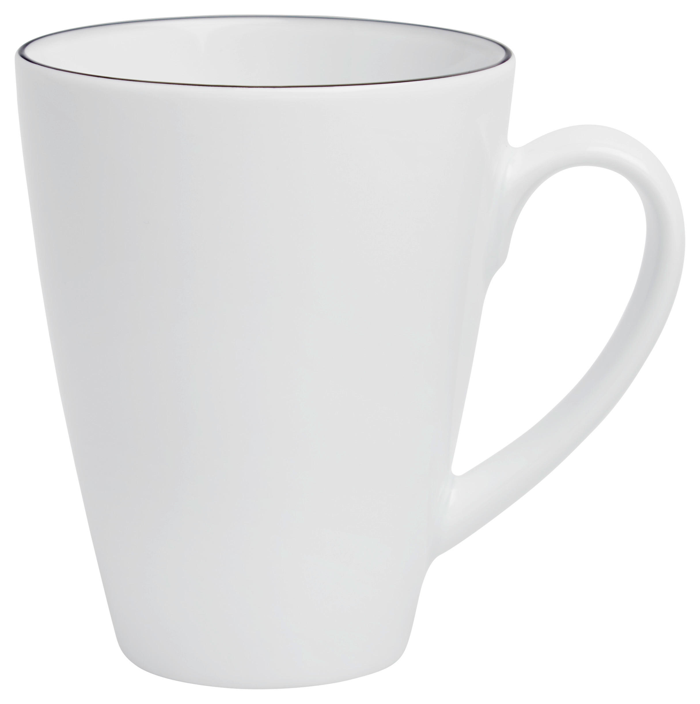 KAFFEEBECHER Lido Black Line  350 ml   - Schwarz/Weiß, Basics, Keramik (0,35l) - Seltmann Weiden
