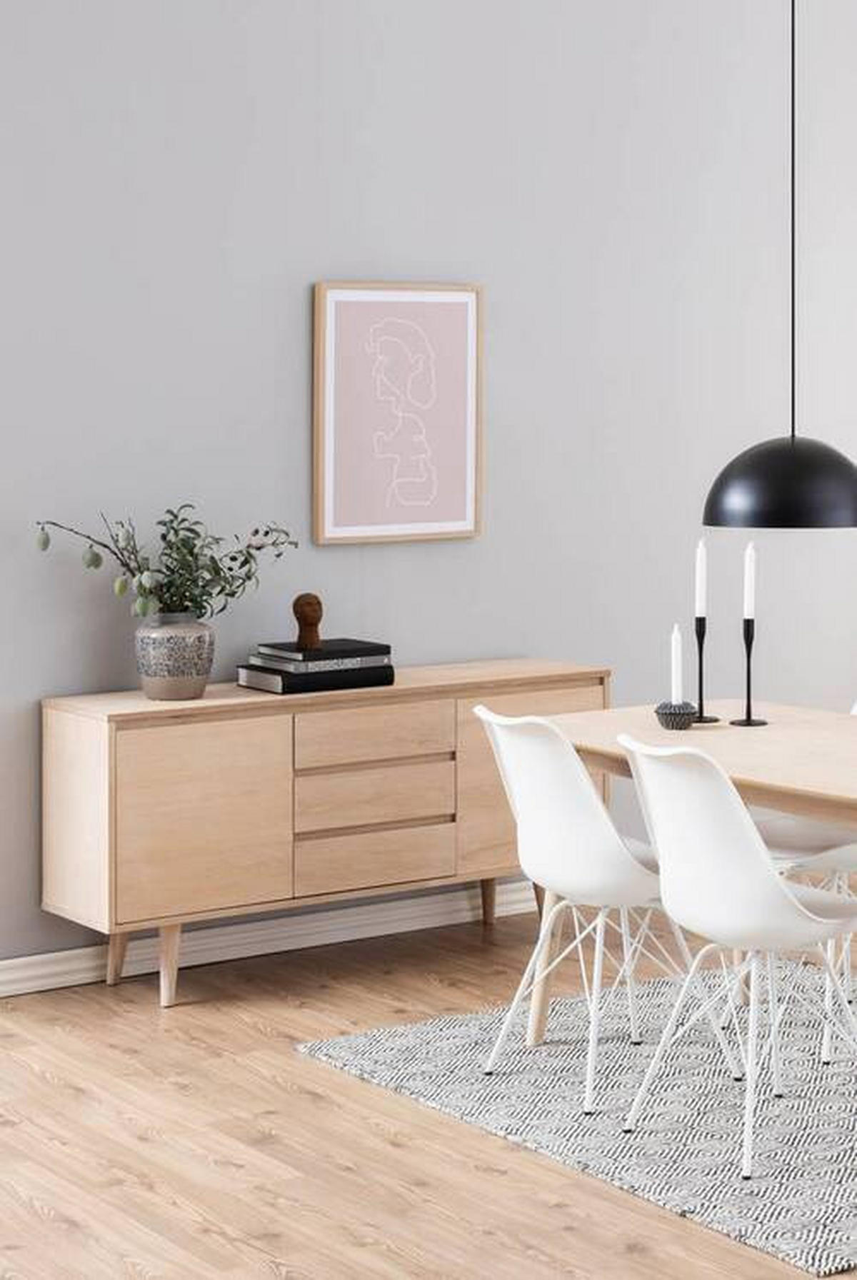 KOMMODE Nagano  in 150/75/40 cm  - Eiche Bianco/Naturfarben, Design, Holz/Holzwerkstoff (150/75/40cm) - MID.YOU