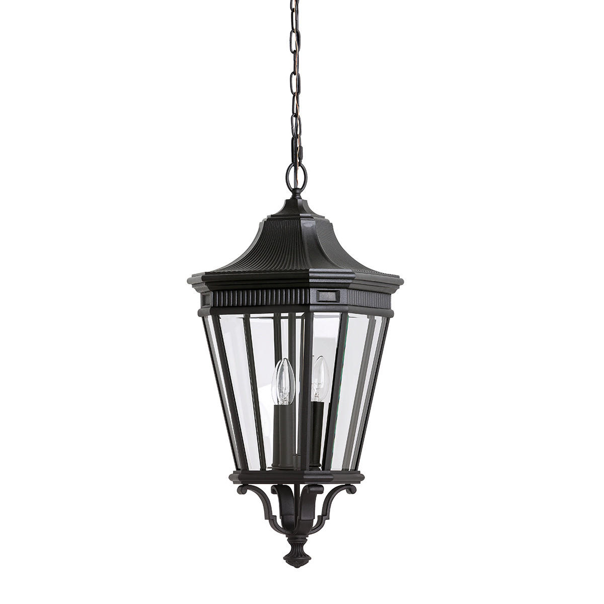 AUßENHÄNGELEUCHTE Cotsln 30.5 /69.7 cm  - Schwarz, KONVENTIONELL, Glas/Metall (30.5 /69.7cm) - Elstead Lighting