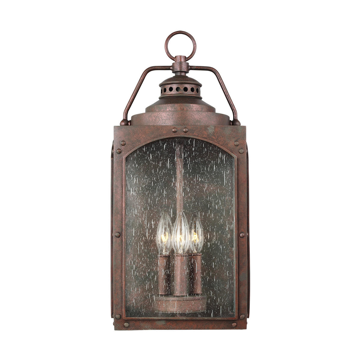 VÄGGLAMPA UTOMHUS - kopparfärgad, Klassisk, glas/plast (22.5/21,9/51cm) - Elstead Lighting