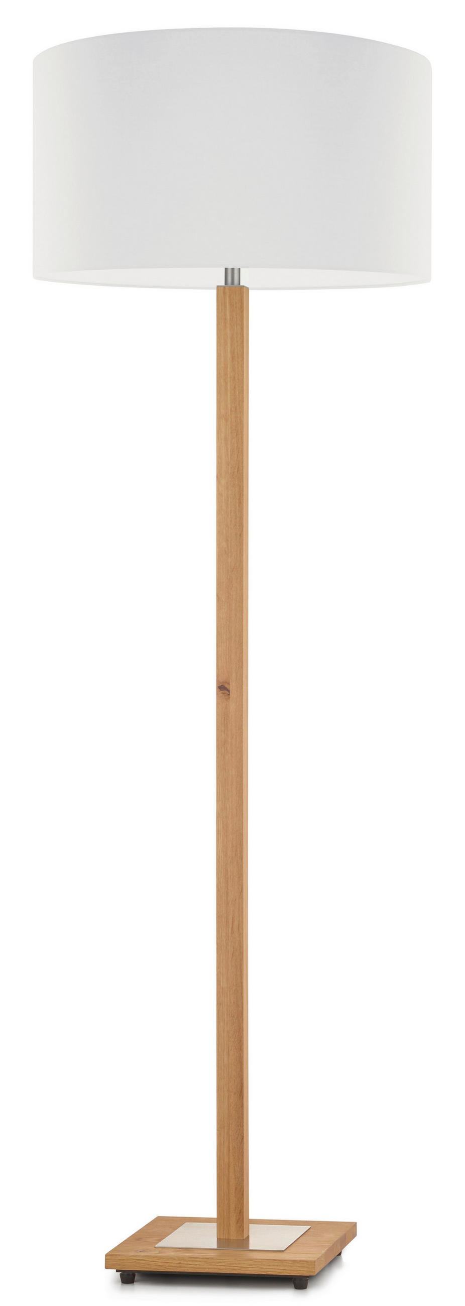 STEHLEUCHTE 52/160 cm    - Eichefarben/Silberfarben, Natur, Naturmaterialien/Holz (52/160cm) - Herzblut