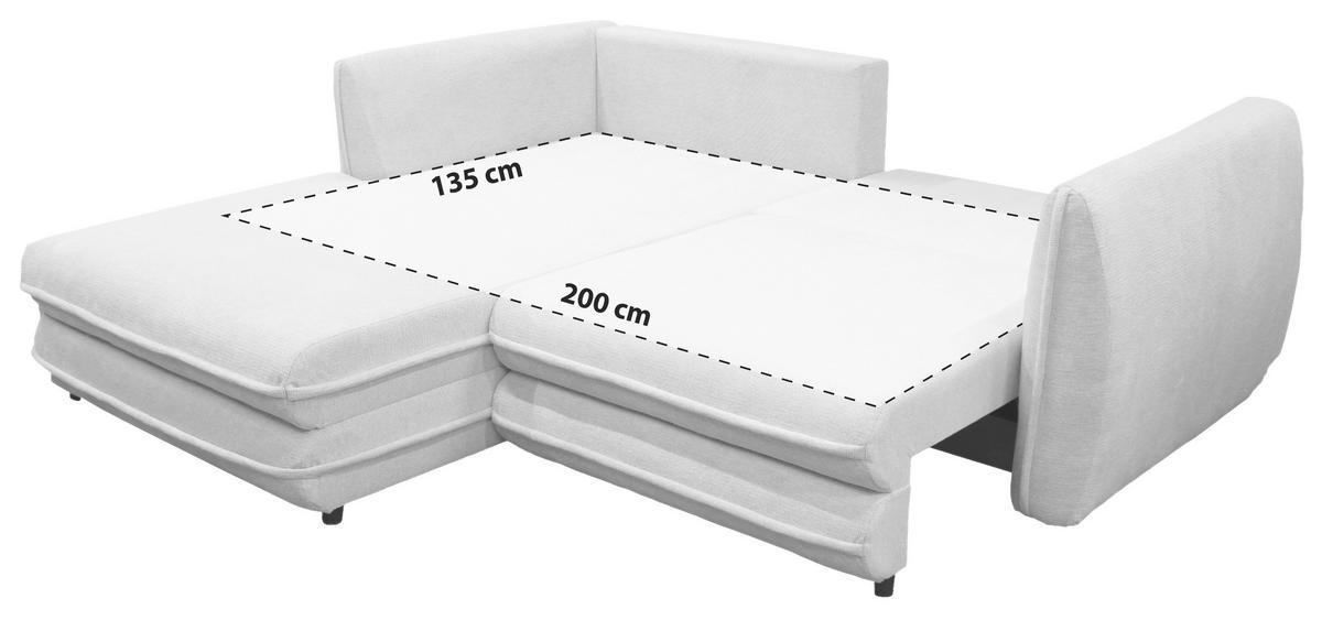 ECKSOFA  in Struktur Grün  201/240 cm  - Schwarz/Grün, Design, Kunststoff/Textil (201/240cm) - MID.YOU