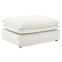 HOCKER Bouclé Weiß  - Schwarz/Weiß, Trend, Kunststoff/Textil (90/46/105cm) - Livetastic