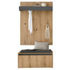 GARDEROBE 3-teilig  in 100/200/40 cm  - Eichefarben/Anthrazit, Design, Holzwerkstoff/Textil (100/200/40cm) - Modante