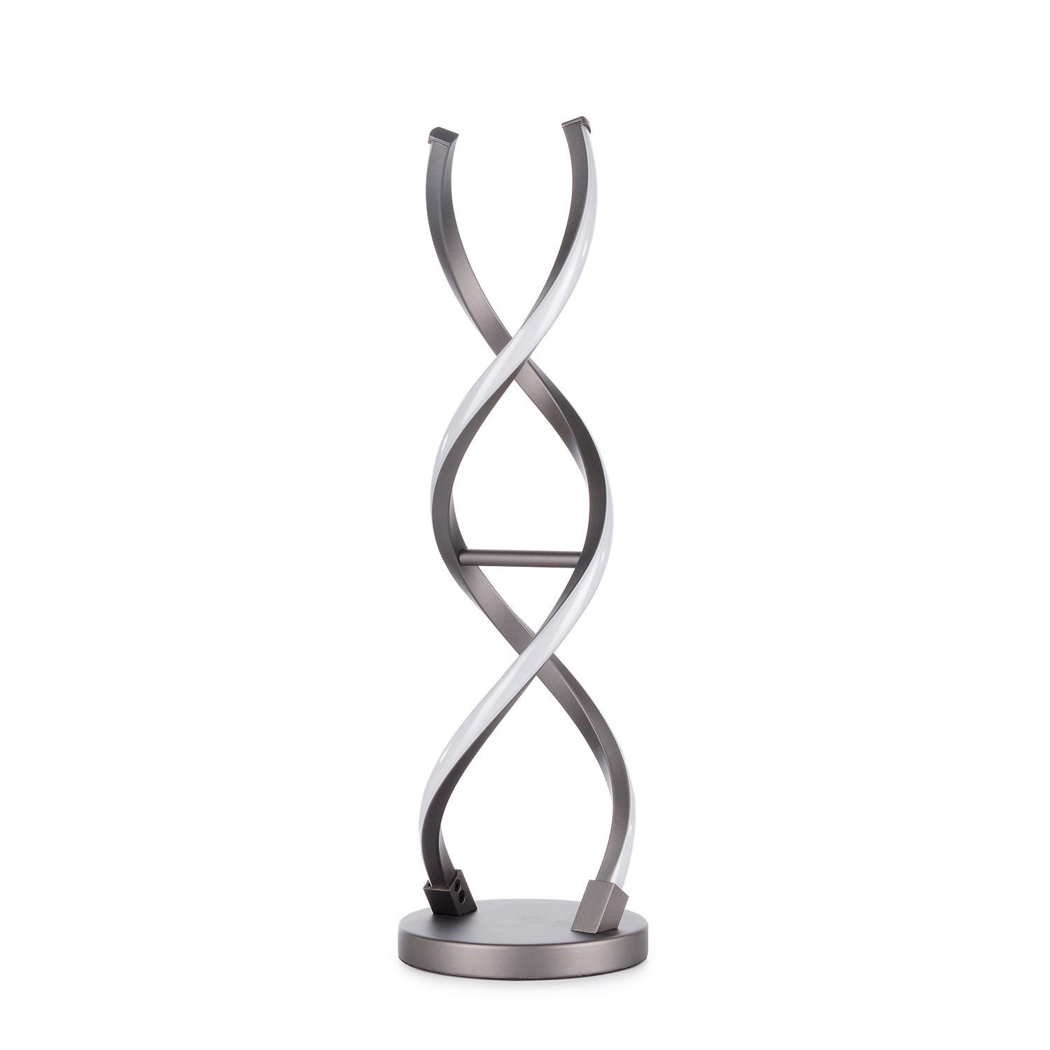 LED-TISCHLEUCHTE 5097 DNA 15/15/48.5 cm   - Titanfarben/Schwarz, Design, Kunststoff/Metall (15/15/48.5cm)