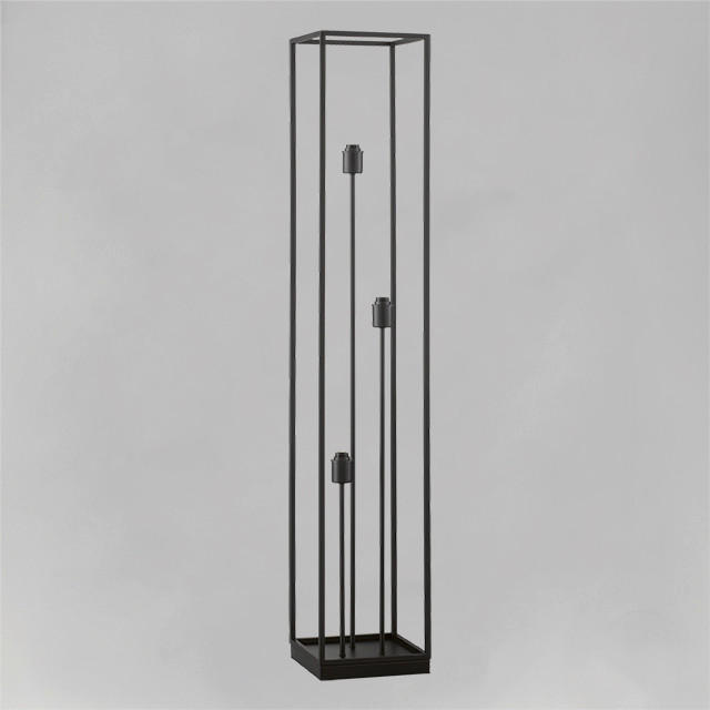 STEHLEUCHTE - Schwarz, Basics, Metall (22/22/122,50cm) - Fischer & Honsel