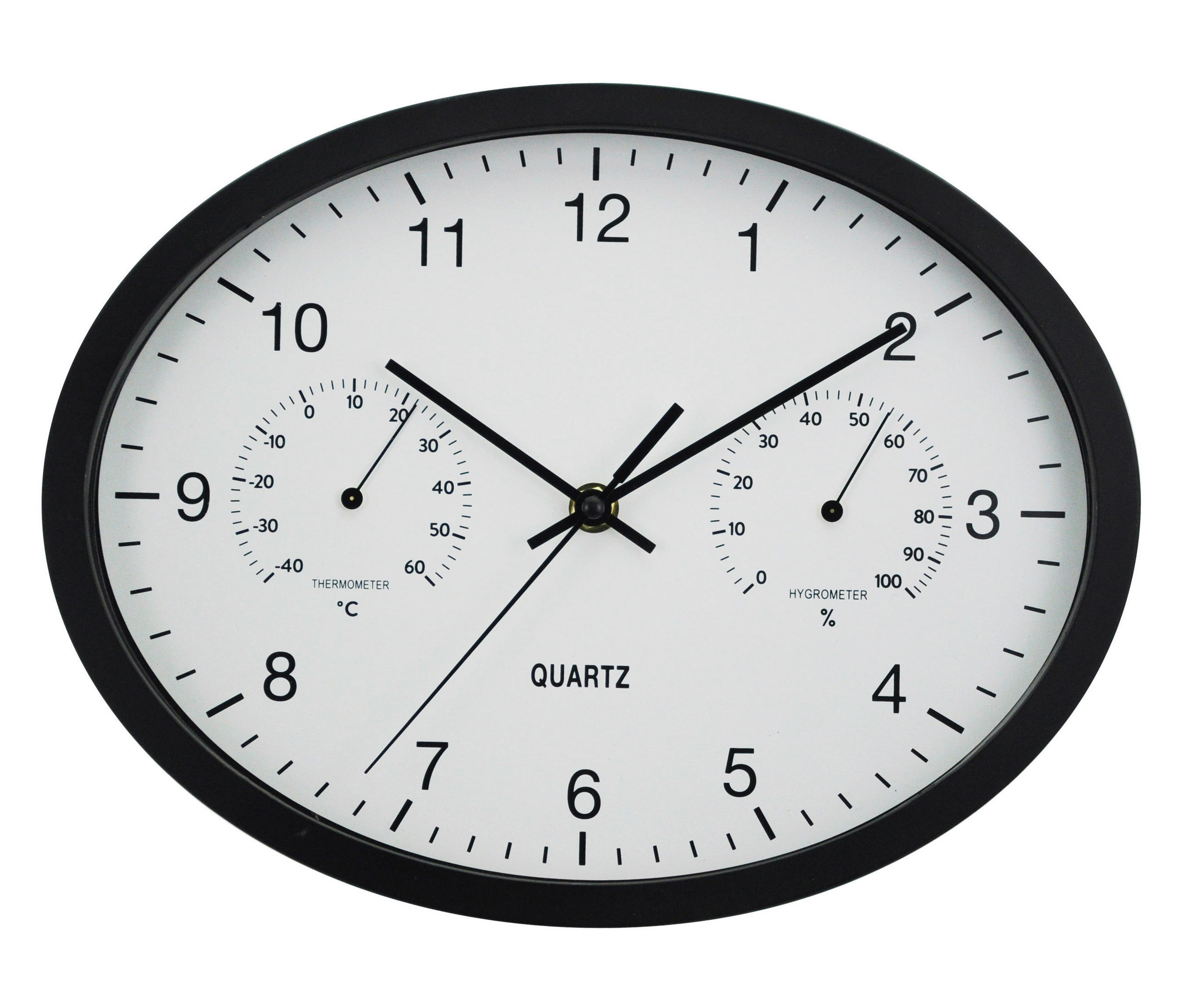ZIDNI SAT - crna, Osnovno, staklo/plastika (22,6/29,4cm) - Ambia Home