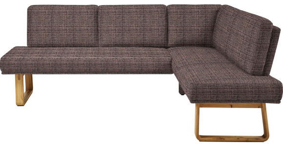 ECKBANK 280/174 cm in Eichefarben, Dunkelbraun - Eichefarben/Dunkelbraun, Design, Holz/Textil (280/174cm) - Dieter Knoll