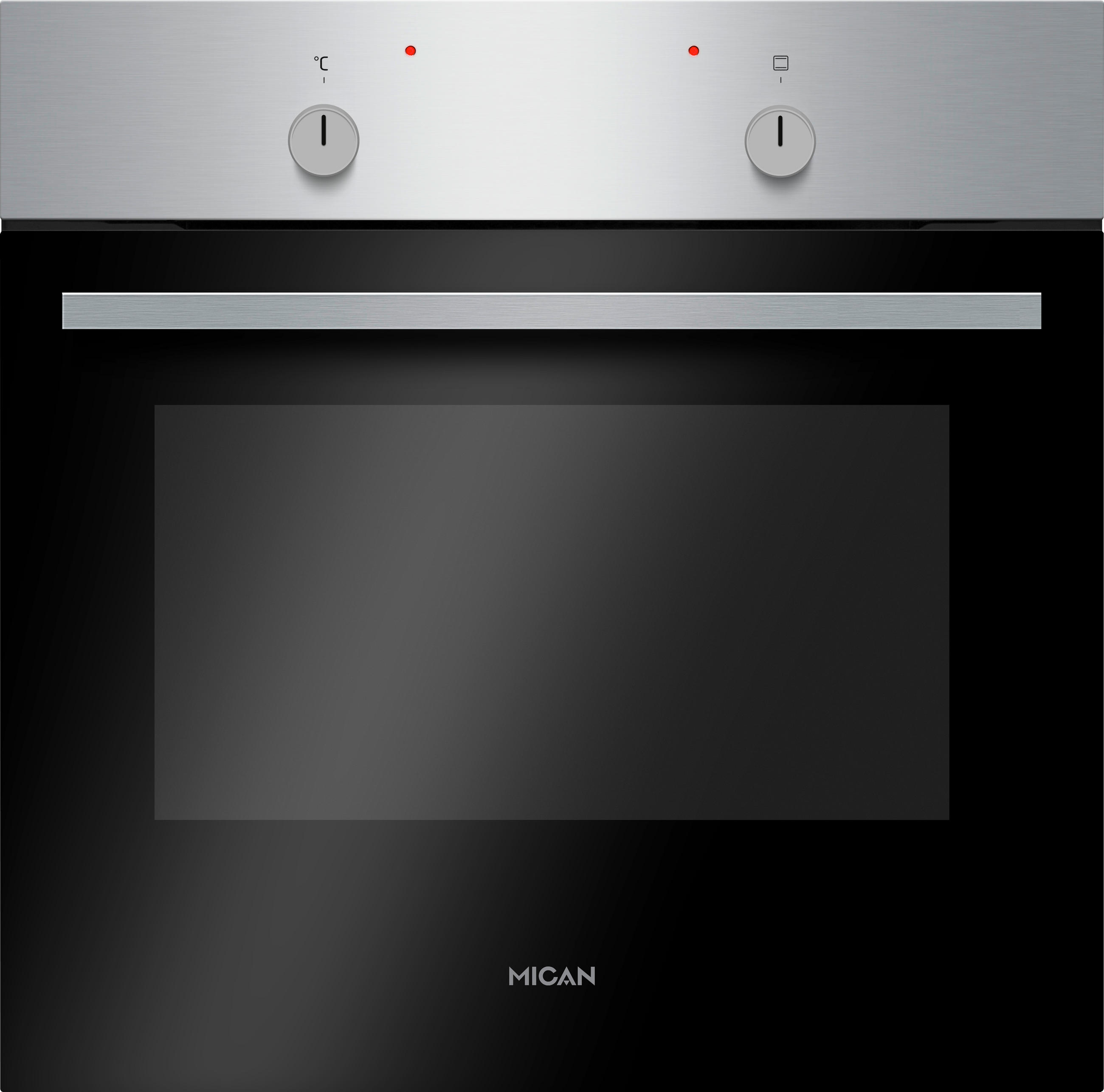 EINBAUBACKOFEN 90450  - Edelstahlfarben, Basics, Metall (59,5/59,5/80cm) - Mican