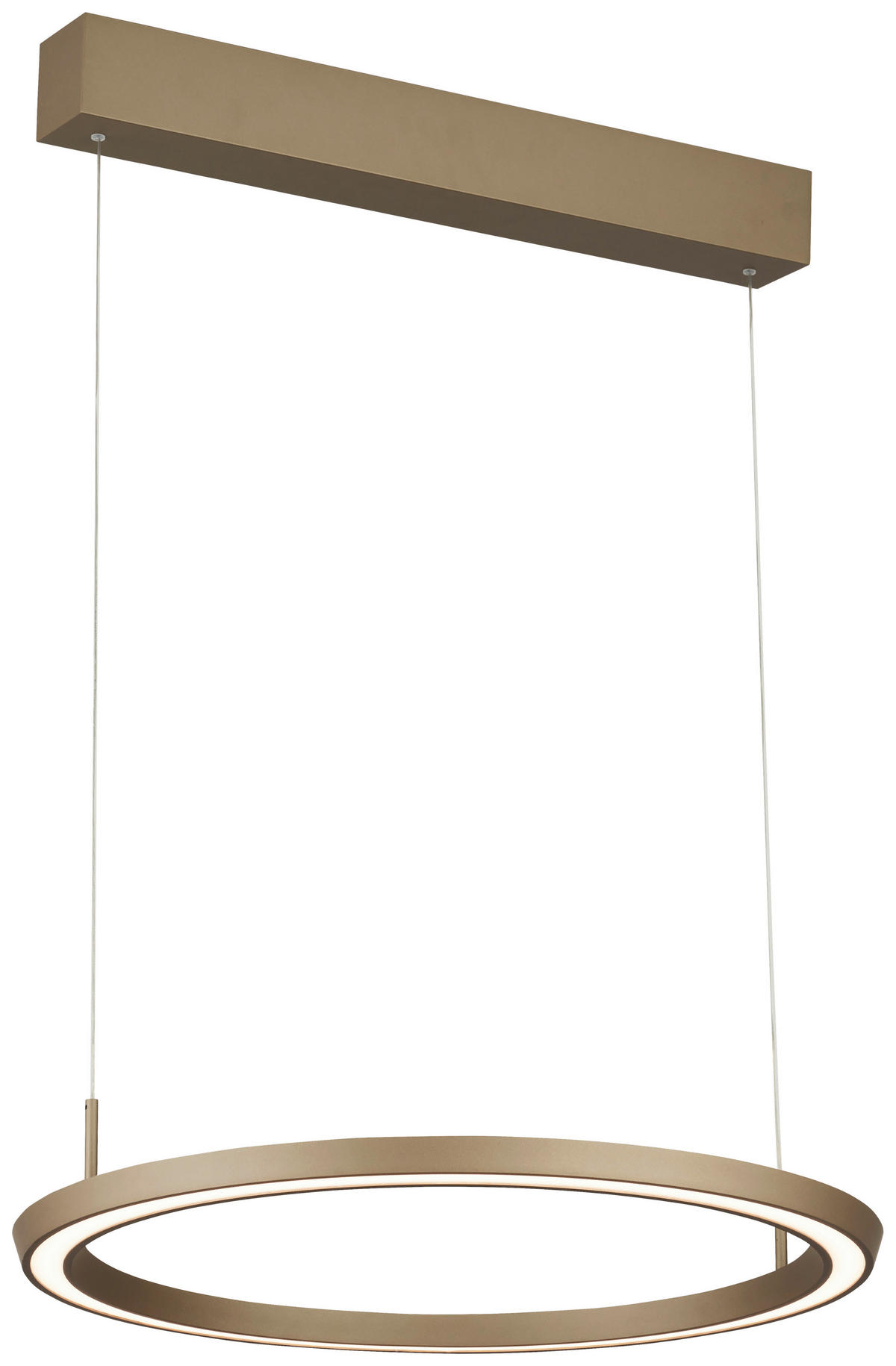 LED-HÄNGELEUCHTE Smart 48/150 cm   - Sandfarben, Design, Metall (48/150cm) - BOPP