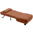 SCHLAFSESSEL Flachgewebe Terracotta    - Terracotta/Schwarz, KONVENTIONELL, Textil/Metall (90/85/100cm) - Carryhome