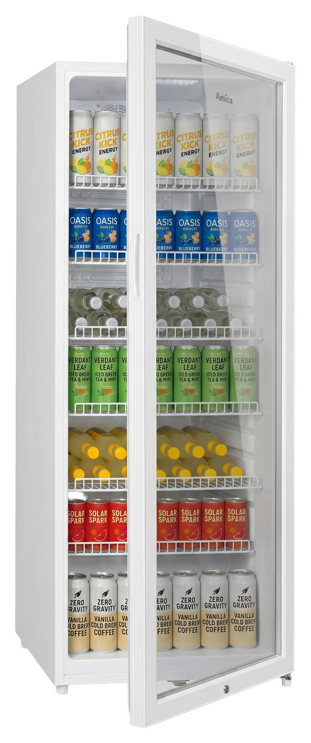 GETRÄNKEKÜHLSCHRANK 54,5/141/54 cm  - Weiß, Basics, Glas/Metall (54,5/141/54cm) - Amica