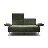 2-SITZER-SOFA in Samt Waldgrün  - Waldgrün/Schwarz, Design, Textil/Metall (164-194/85/86-94cm) - SENSOO