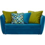 JUGEND- UND KINDERSOFA in Textil Blau, Grün - Blau/Schwarz, Design, Kunststoff/Textil (145/63-77/75cm) - Ti`me