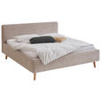 POLSTERBETT inkl. Bettkasten 160/200 cm  in Beige  - Eichefarben/Beige, Design, Holz/Textil (160/200cm) - Xora