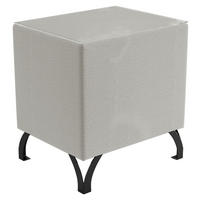 NACHTSCHRANK 45/55/45 cm  - Hellgrau/Schwarz, Design, Glas/Textil (45/55/45cm) - Esposa
