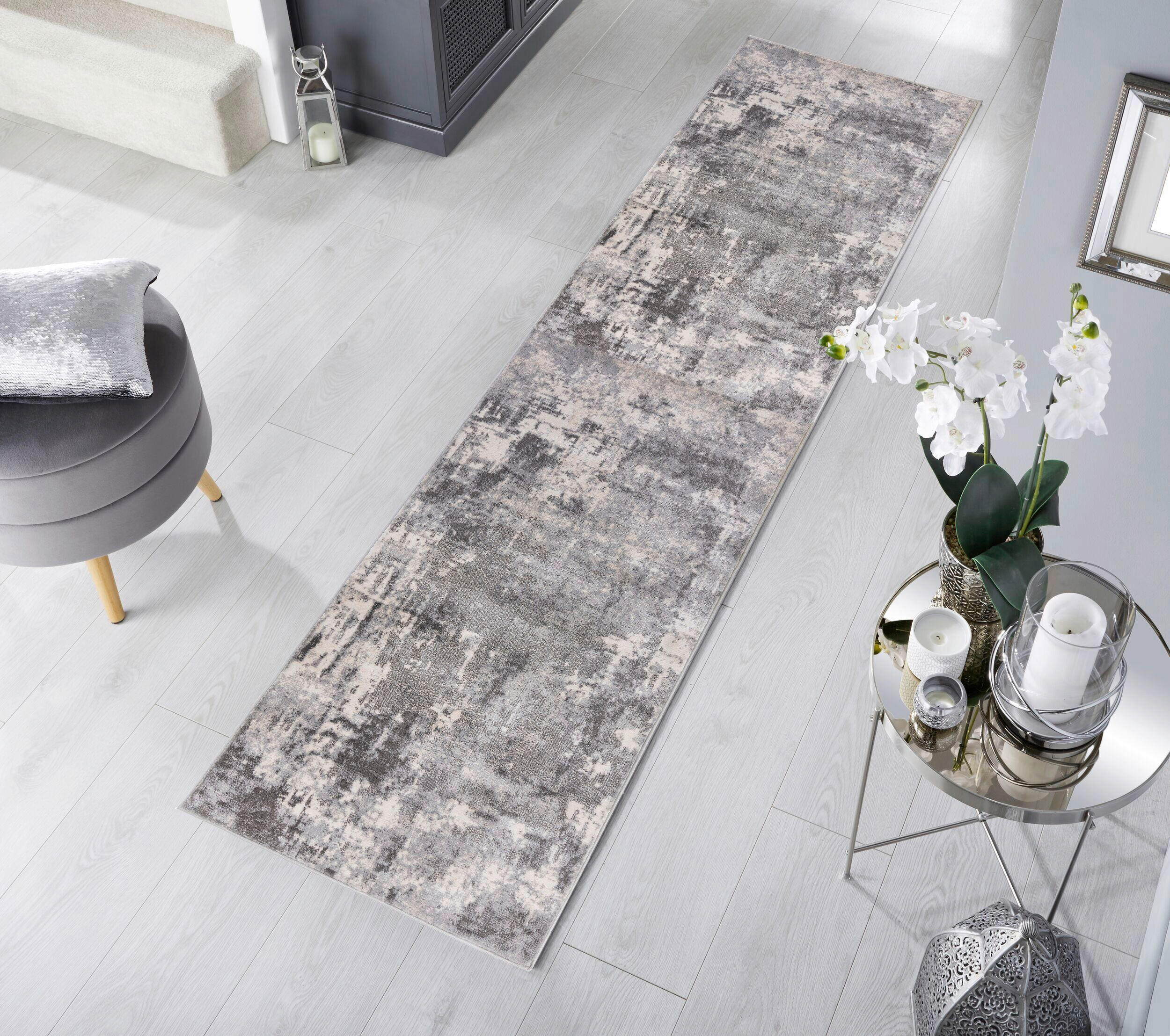 KOBEREC, 300/80 cm, šedá - šedá, Basics, textil (300/80cm)