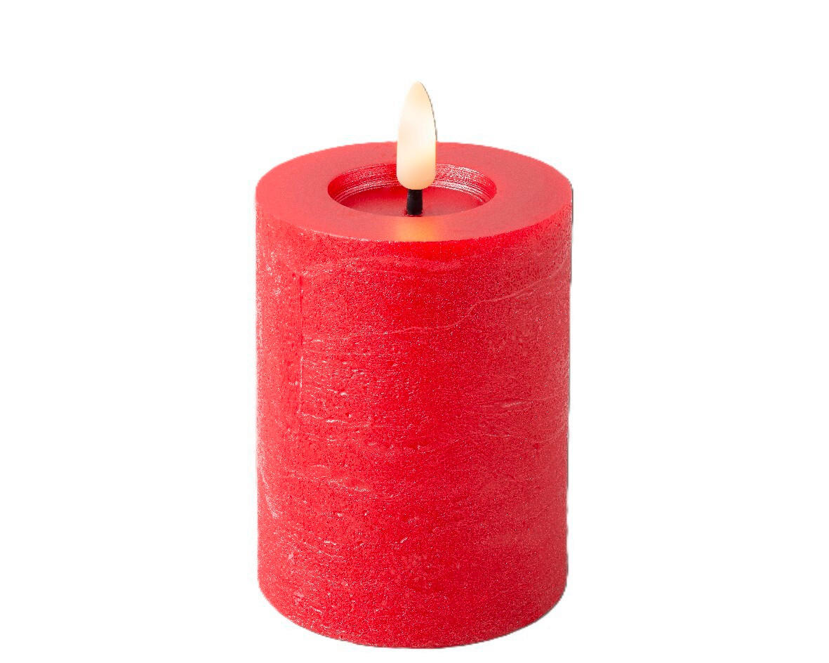 LED-KERZE 7/11,2 cm  - Rot, Basics, Kunststoff/Paraffin (7/11,2cm) - Ambia Home