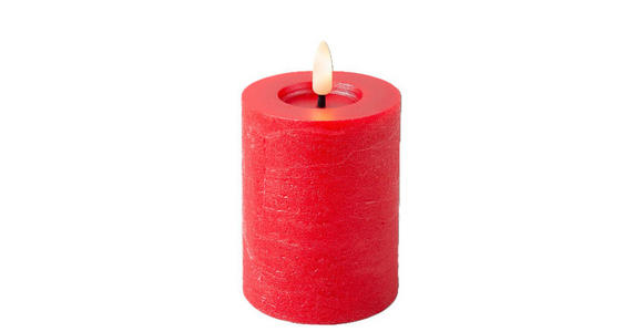 LED-KERZE 7/11,2 cm - Rot, Basics, Kunststoff/Paraffin (7/11,2cm) - Ambia Home