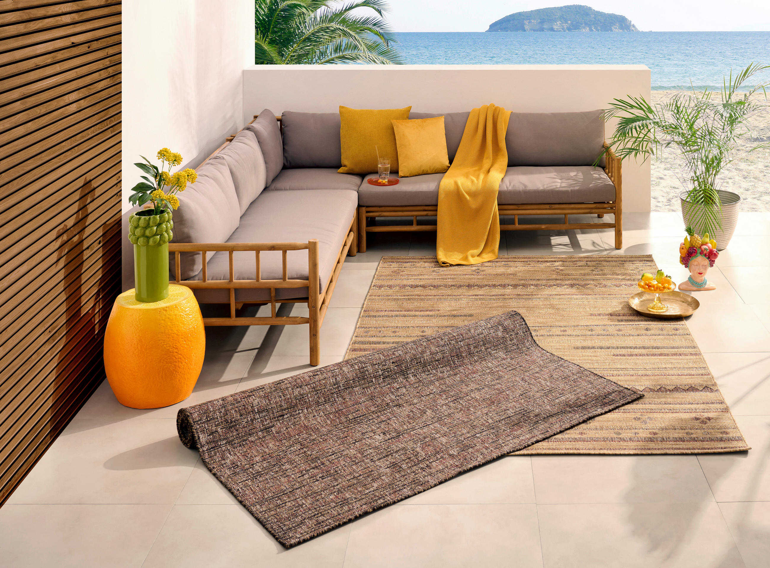 VONKAJŠÍ KOBEREC, 120/170 cm, hnedá - hnedá, Basics, textil (120/170cm) - Ambia Garden