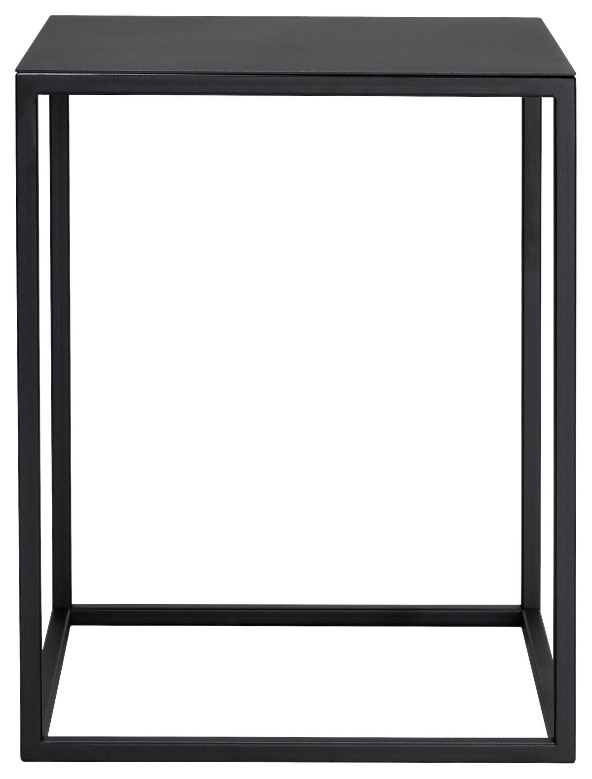 BEISTELLTISCH 40/40/50 cm Schwarz quadratisch  - Schwarz, Design, Metall (40/40/50cm) - Johann Jakob