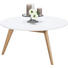 COUCHTISCH Eiche rund Eichefarben, Weiß - Eichefarben/Weiß, LIFESTYLE, Holz (90/45cm) - Ambia Home