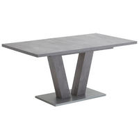 ESSTISCH rechteckig Grau  - Edelstahlfarben/Grau, Design, Holzwerkstoff (160-200/90/76cm) - Valdera