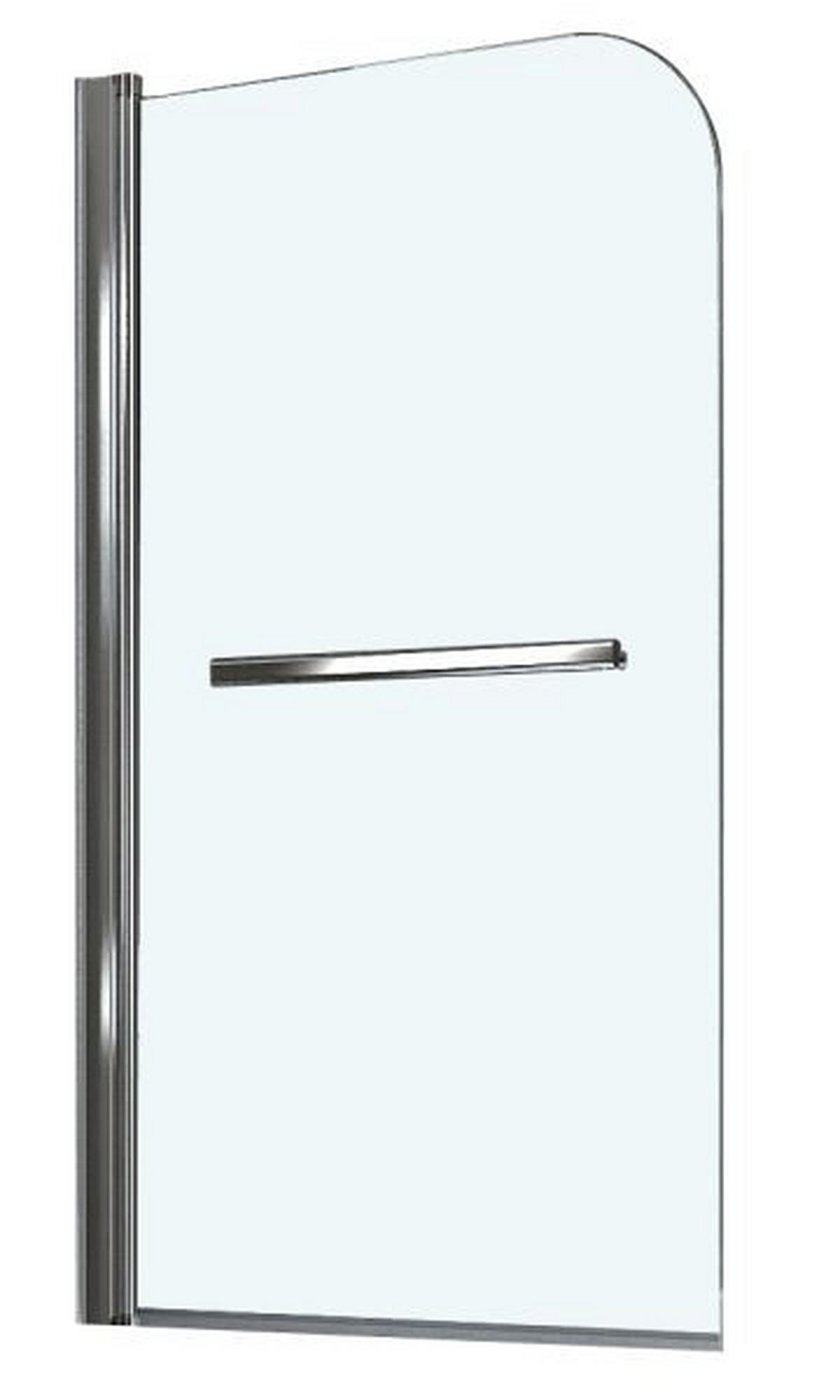 BADEWANNENAUFSATZ - Chromfarben, KONVENTIONELL, Glas/Metall (80/140cm)