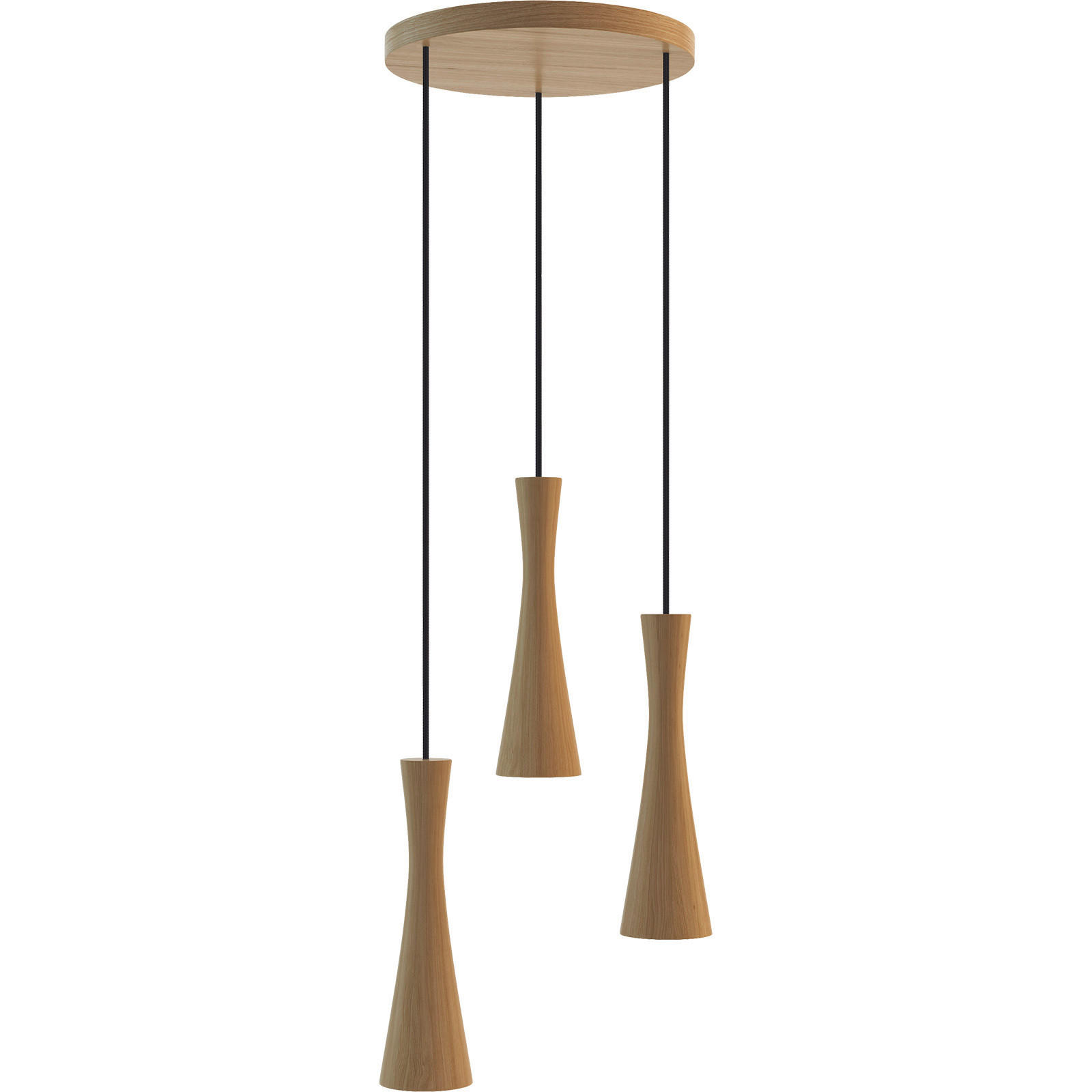 HÄNGELEUCHTE 30/150 cm  - Eichefarben, Design, Holz (30/150cm)