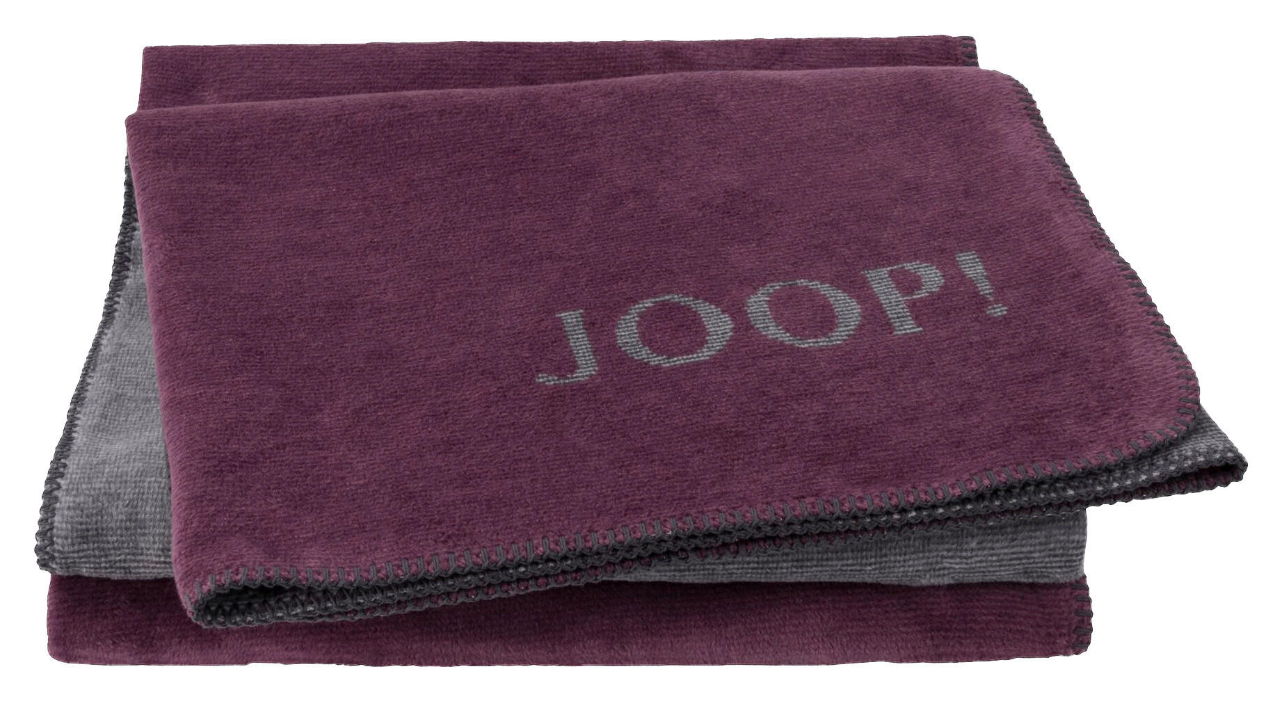 Thumbnail - Joop! Wohndecke Melange Doubleface Capsule, Beere, Textil, 150x200 cm, Kettelrand, Wohntextilien, Decken, Kuscheldecken