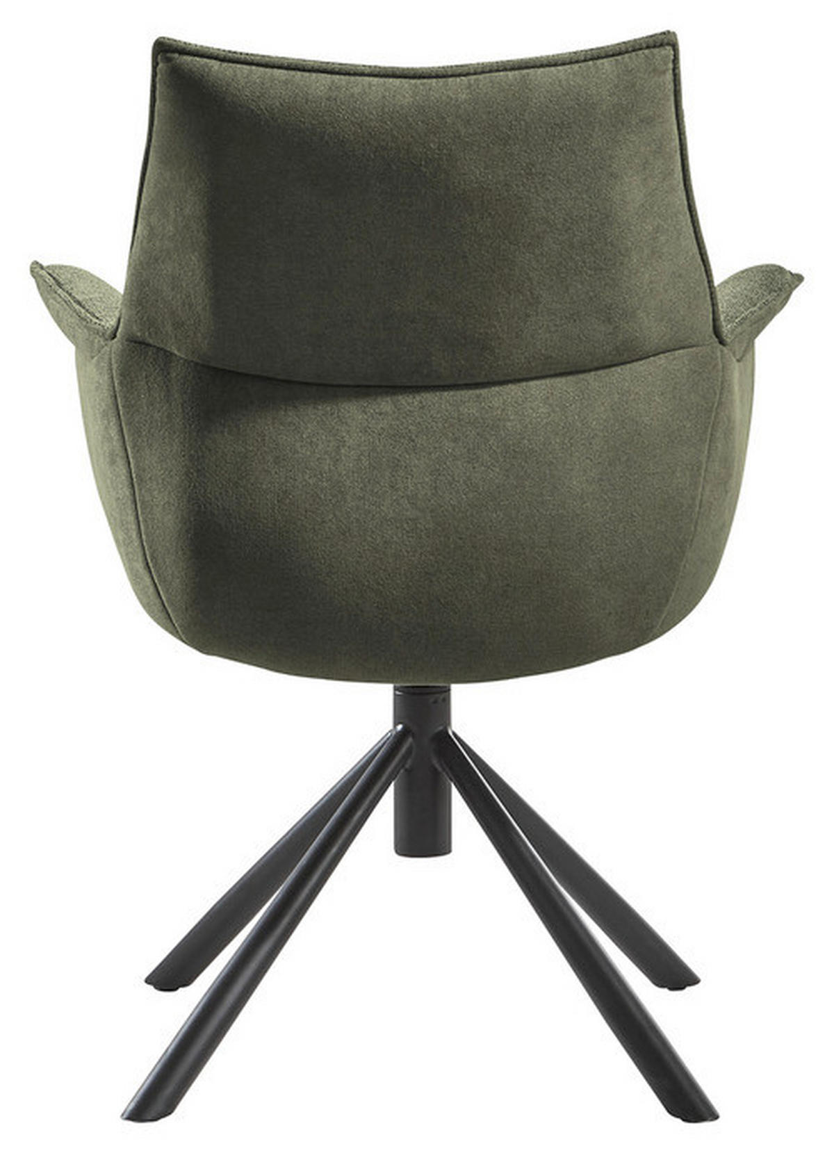 ARMLEHNSTUHL  in Stahl Chenille, Flachgewebe  - Schwarz/Olivgrün, Design, Textil/Metall (67/87/65cm) - Novel