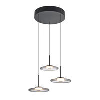 LED-HÄNGELEUCHTE Felis 57/60-180 cm   - Schwarz, Basics, Glas/Metall (57/60-180cm) - Novel