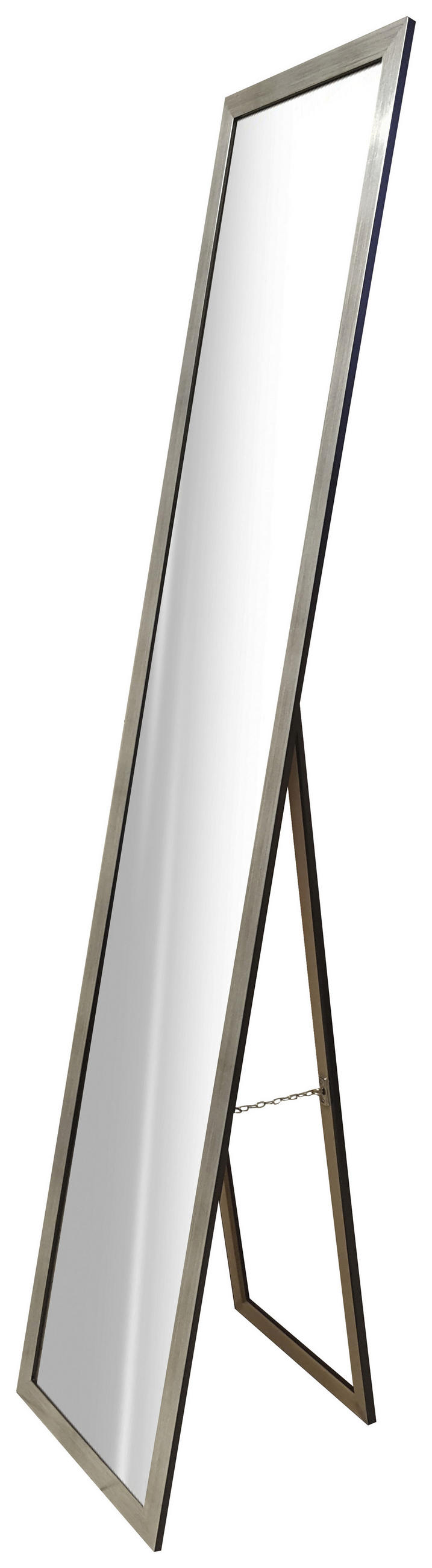 OGLINDĂ CU SUPORT 36/175/3,5 cm  - argintiu, Design, sticlă/material pe bază de lemn (36/175/3,5cm) - Carryhome