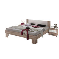 SET KREVETA I NOĆNIH ORMARIĆA   180/200 cm   bijela, hrast San Remo  - bijela/hrast San Remo, Konvencionalno, drvni materijal (180/200cm) - Carryhome