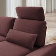 ECKSOFA  in Flachgewebe Bordeaux  234/155 cm  - Bordeaux/Schwarz, Design, Textil/Metall (234/155cm) - Dieter Knoll