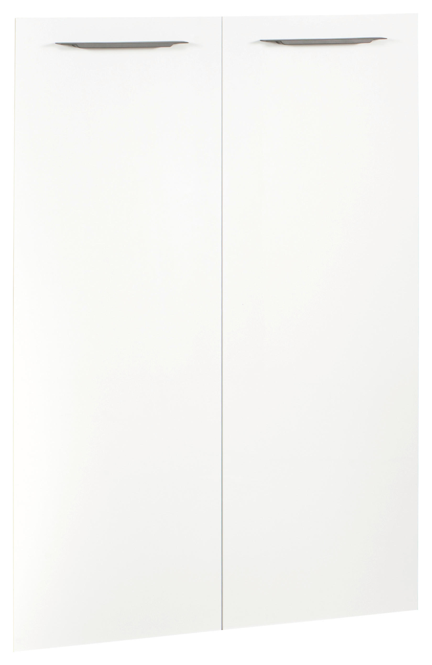 TÜRENSET - Weiß Hochglanz/Anthrazit, KONVENTIONELL, Holzwerkstoff/Metall (74,9/104,5/1,8cm) - Carryhome