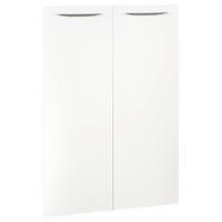 TÜRENSET - Weiß Hochglanz/Anthrazit, KONVENTIONELL, Holzwerkstoff/Metall (74,9/104,5/1,8cm) - Carryhome