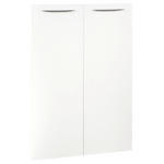 TÜRENSET 74,9/104,5/1,8 cm  - Weiß Hochglanz/Anthrazit, KONVENTIONELL, Holzwerkstoff/Metall (74,9/104,5/1,8cm) - Carryhome