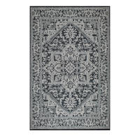 OUTDOORTEPPICH 80/150 cm Plutus Grau, Schwarz  - Schwarz/Grau, Design, Kunststoff (80/150cm) - Novel