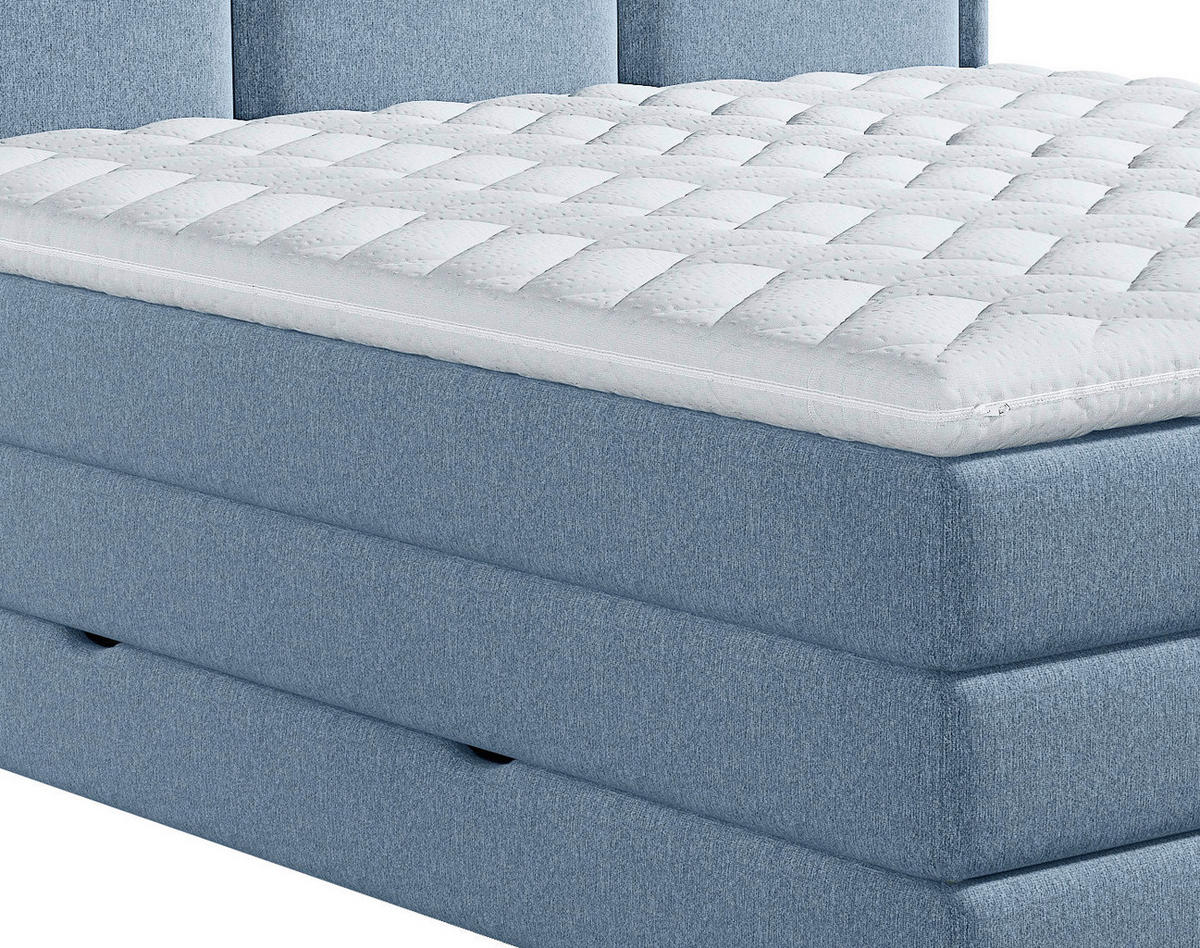 BOXSPRINGBETT 200/200 cm  in Blau  - Blau, Design, Holzwerkstoff/Kunststoff (200/200cm) - MID.YOU