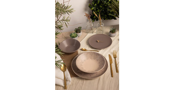 KOMBISERVICE 24-teilig  - Graubraun, LIFESTYLE, Keramik - Novel