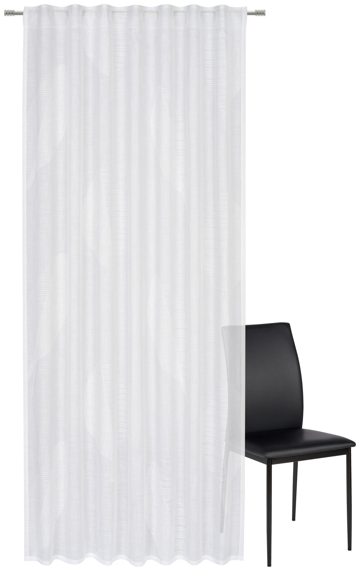 FERTIGVORHANG transparent  - Weiss, Natur, Textil (140/245cm) - Esposa
