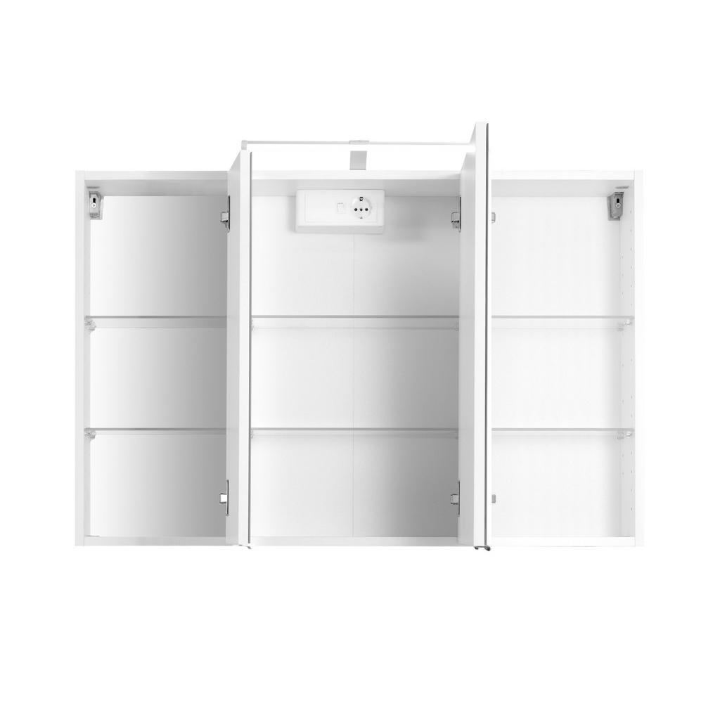 Thumbnail - Xora Spiegelschrank, Weiß, Glas, Holzwerkstoff, 6 Fächer, 100x64x20 cm, Made in Germany, Badezimmer, Badezimmerspiegel, ...