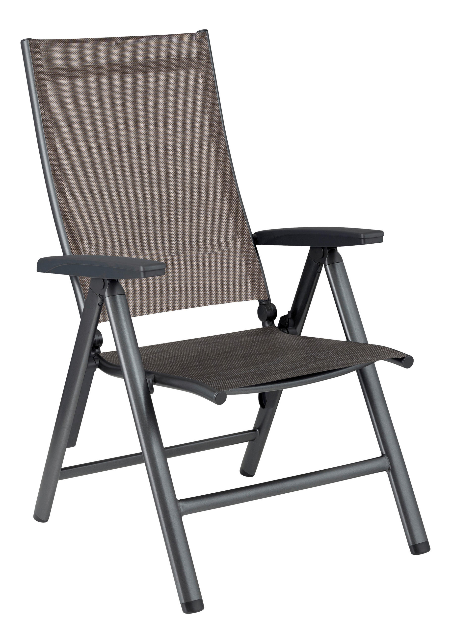 GARTENKLAPPSTUHL Aluminium Anthrazit  - Anthrazit, Basics, Textil/Metall (62/109/70cm) - Kettler