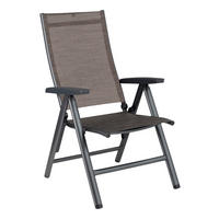 GARTENKLAPPSTUHL Aluminium Anthrazit  - Anthrazit, Basics, Textil/Metall (62/109/70cm) - Kettler