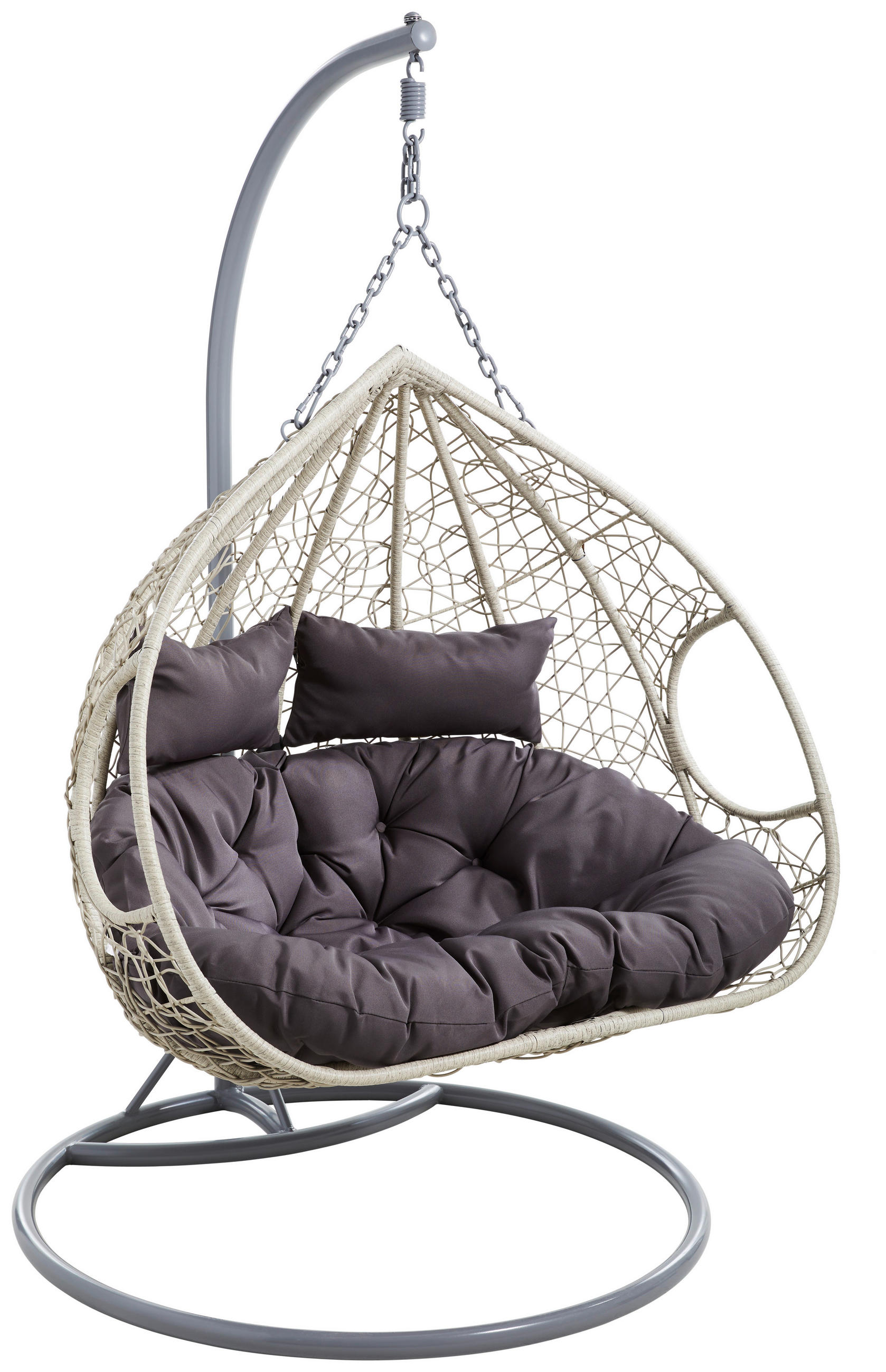 FOTELJA VISEĆA       - siva/antracit, Konvencionalno, metal/tekstil (130/203cm) - Ambia Garden