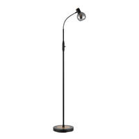 STEHLEUCHTE Merope 23/146 cm   - Eschefarben/Schwarz, Basics, Glas/Metall (23/146cm) - Novel