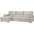 WOHNLANDSCHAFT in Leder Creme - Eichefarben/Creme, Design, Leder/Holz (159/306cm) - Celina Home WOHNLANDSCHAFT in Leder Creme - Eichefarben/Creme, Design, Leder/Holz (159/306cm) - Celina Home