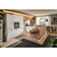 INBYGGNADSKÖK   - stålfärgad/vit, Design, metall/trämaterial - Celina